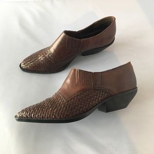 Brazilian Leather Mule Booties